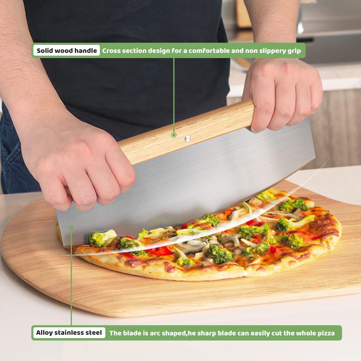 4 PCS Rectangle Pizza Stone Set, 20" Large Pizza Stone for Oven and Grill with Pizza Peel, Pizza Cutter & Brush, Baking Stone for Pizza, Bread,BBQ