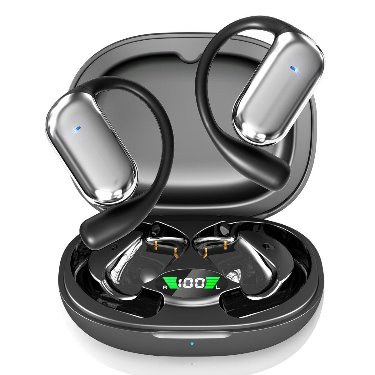 AI Real-Time Translation Earbuds-3-in-1 Wireless Bluetooth Translation Headphones for 144 Languages & Accents,Compatible with iOS & Android, Translation Device for Travel, Business, Learning